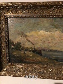 Oil On Wood Very Beautiful Impressionist Style Painting