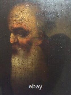 Oil On Wooden Panel 17th Portrait Of Religious Man, Ecclesiastical