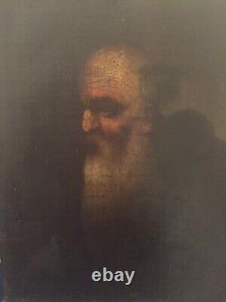 Oil On Wooden Panel 17th Portrait Of Religious Man, Ecclesiastical