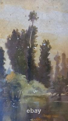 Oil Painting On Panel 19/20th Anonymous Impressionism Oil Painting