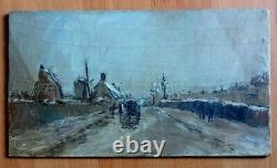 Oil Painting On Panel 19th A Identify Rural Scene Oil Panel 19th