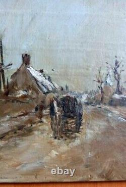 Oil Painting On Panel 19th A Identify Rural Scene Oil Panel 19th