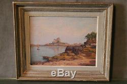 Oil Painting On Panel Brugairolles 1869-1936 Gulf Of Morbihan Brittany