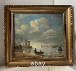 Oil Painting On Wood 18th Dutch School Landscape