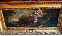 Oil Painting On Wood Adam Van Noort Abraham Isaac Angel Gabriel Flemish School