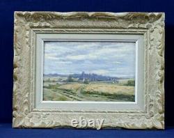 Oil Painting On Wood Beginning 20th Landscape Saint-cyr-sous-dourdan Le Pont Rué