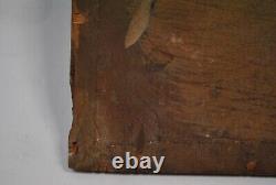 Oil Painting On Wood Portrait After Rembrandt Baroque Dutch Xixth