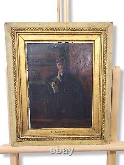 Oil Painting On Wood Signed Albert I Ludovici (1820-1894)