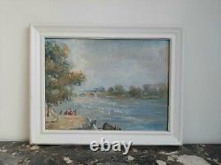 Oil Painting On Wood Signed Impressionist, In Perfect Condition + 4 New Cds