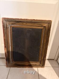 Oil Painting Panel on Wood with Gilded Frame, Fox Hunting, English Dog, 19th Century