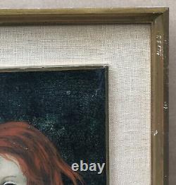 Oil Painting Portrait Woman Rousse Frame Mrs. Mouton Dite Tes 1964