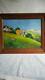 Oil Painting On Antique Wood Basque Country Ciboure Signed Siette Eniberg Early 20th Century