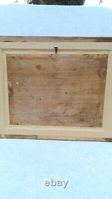 Oil Painting on Antique Wood Basque Country Ciboure Signed Siette Eniberg Early 20th Century