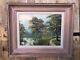 Oil Painting On Canvas Mau Louis Riverside + Wooden Frame #a217