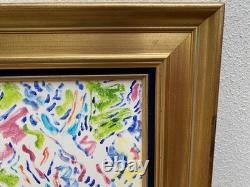 Oil Painting on Canvas Signed Armand Bouvier Fauvism Style Walkers Under the Woods