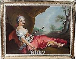 Oil Painting on Canvas with Wooden Frame and Gold Leaf - Lady Bosco 110x80 Art