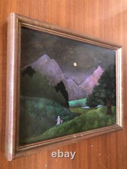 Oil Painting on Panel GEORGES BRAEM The Valley + Wooden Frame #A700