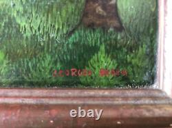Oil Painting on Panel GEORGES BRAEM The Valley + Wooden Frame #A700