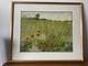 Oil Painting On Paper By Marcel Juillard Poppy Fields Gold Framed #c800