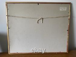 Oil Painting on Paper by Marcel Juillard Poppy Fields Gold Framed #C800