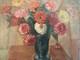 Oil Painting On Wood 1940 Giuseppe Sebasti Still Life With Flower Bouquet