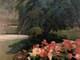 Oil Painting On Wood 1960 Flower Flowers Tree Garden Nature Landscape Painting