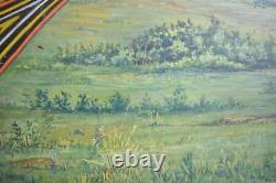 Oil Painting on Wood 1967 Proud Nature Auguste Berteaux