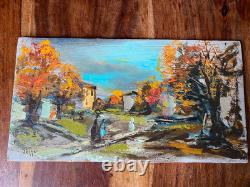 Oil Painting on Wood 3016 by Verner / Autumn Landscape 1977