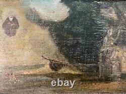 Oil Painting on Wood Ex Voto 1970 Villa Medici Rome Jean François Duffau Art