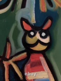 Oil Painting on Wood Panel Expressionist Fauvism Expressionist 1950 Outsider Art