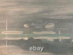 Oil Painting on Wood Panel, Marine Ship, Frigate, Sea Race, Ocean Art