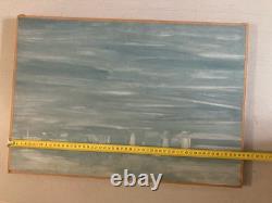 Oil Painting on Wood Panel, Marine Ship, Frigate, Sea Race, Ocean Art