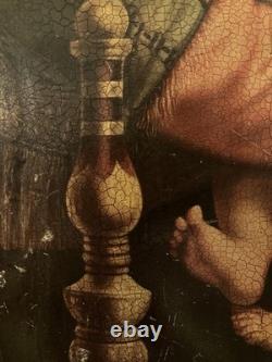 Oil Painting on Wood Panel Religious Art 16th Century