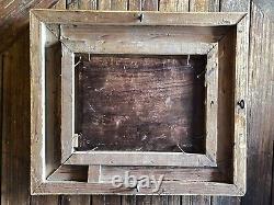 Oil Painting on Wood Still Life with Cabbage Signature NK 19th Century