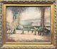 Oil Painting On Wood The Bay Of Nice Signed P. Suirin
