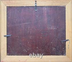 Oil Painting on Wood The Bay of Nice Signed P. Suirin