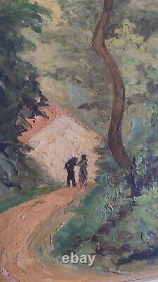 Oil Painting on Wood by Arthur Sénéry-Besnard. Corsican Pathway