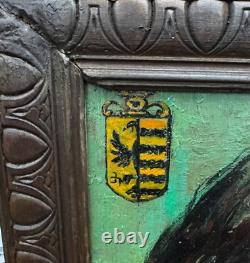 Oil Painting on Wood by Many Gigandet Woman in Profile