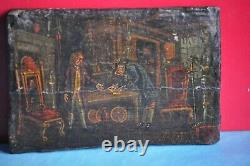 Oil Rare/français Wood 18th Certif Siecle. Authenticity/facture (rembrandt)