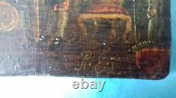 Oil Rare/français Wood 18th Certif Siecle. Authenticity/facture (rembrandt)