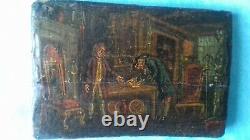 Oil Rare/français Wood 18th Certif Siecle. Authenticity/facture (rembrandt)