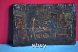 Oil Rare/français Wood 18th Certif Siecle. Authenticity/facture (rembrandt)