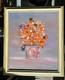 Oil On Canvas Framed Wooden Still Life Flower Bouquet