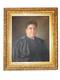 Oil On Canvas Painting Portrait Signed A. Lanes Dated 1896 Gilded Wooden Frame