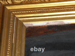Oil on Canvas Painting Portrait Signed A. Lanes dated 1896 gilded wooden frame