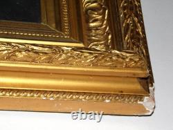 Oil on Canvas Painting Portrait Signed A. Lanes dated 1896 gilded wooden frame