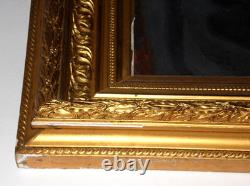 Oil on Canvas Painting Portrait Signed A. Lanes dated 1896 gilded wooden frame