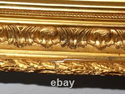 Oil on Canvas Painting Portrait Signed A. Lanes dated 1896 gilded wooden frame