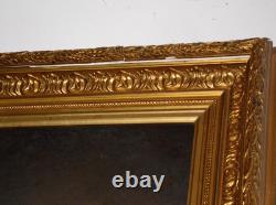 Oil on Canvas Painting Portrait Signed A. Lanes dated 1896 gilded wooden frame