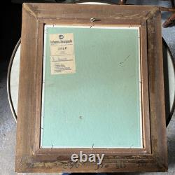 Oil on Canvas Still Life Flowers Wooden Frame